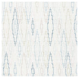 Rd101 Tufted 100% Wool Pile Contemporary Rug Ivory / Blue 100% Wool Pile RD101M-8