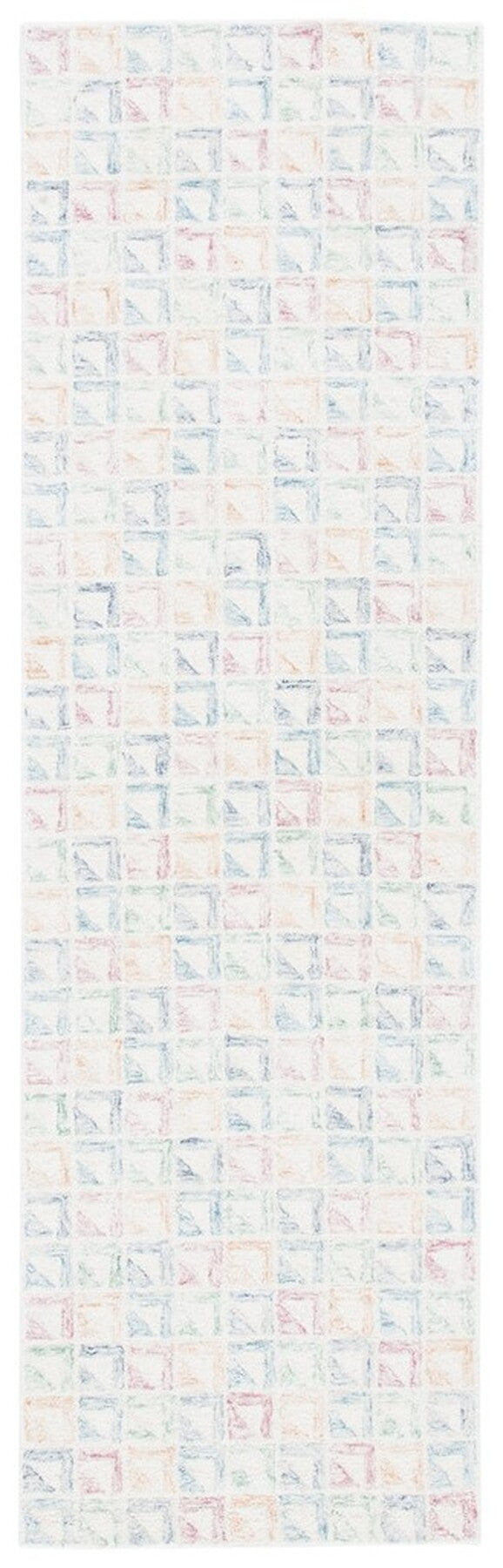 Rd102 Tufted 100% Wool Pile Contemporary Rug Ivory / Blue 100% Wool Pile RD102M-8