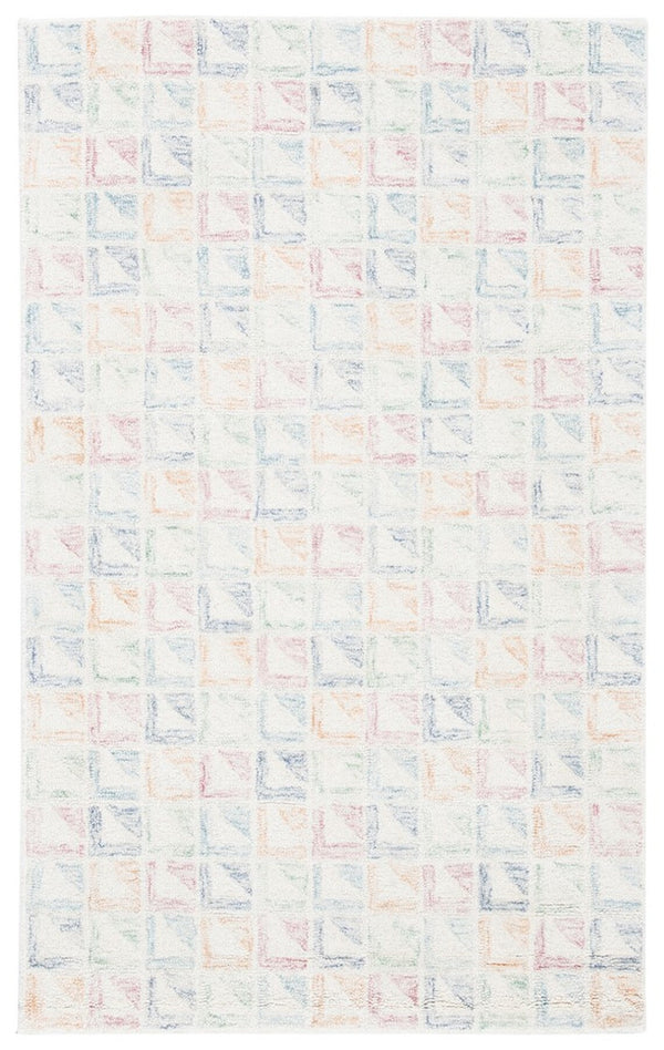 Rd102 Tufted 100% Wool Pile Contemporary Rug Ivory / Blue 100% Wool Pile RD102M-8