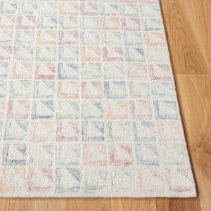 Rd102 Tufted 100% Wool Pile Contemporary Rug Ivory / Blue 100% Wool Pile RD102M-8