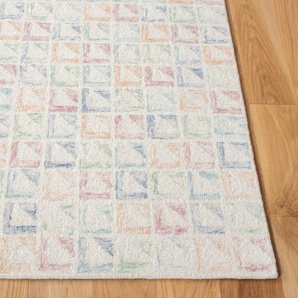 Rd102 Tufted 100% Wool Pile Contemporary Rug Ivory / Blue 100% Wool Pile RD102M-8