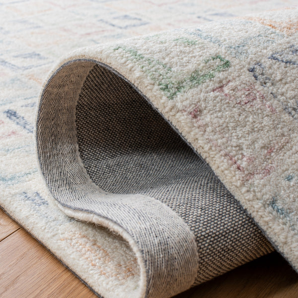 Rd102 Tufted 100% Wool Pile Contemporary Rug Ivory / Blue 100% Wool Pile RD102M-8