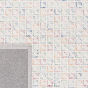 Rd102 Tufted 100% Wool Pile Contemporary Rug Ivory / Blue 100% Wool Pile RD102M-8