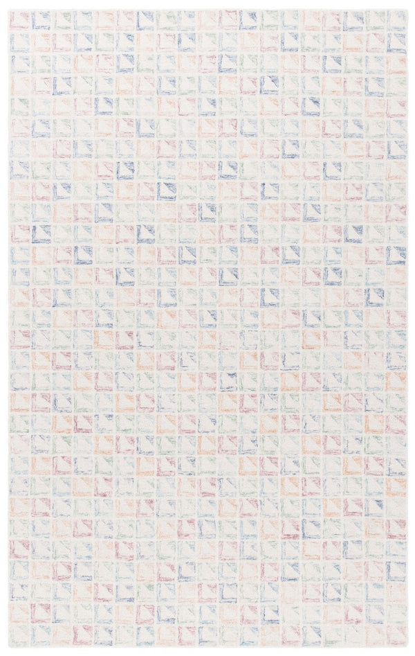 Rd102 Tufted 100% Wool Pile Contemporary Rug Ivory / Blue 100% Wool Pile RD102M-8