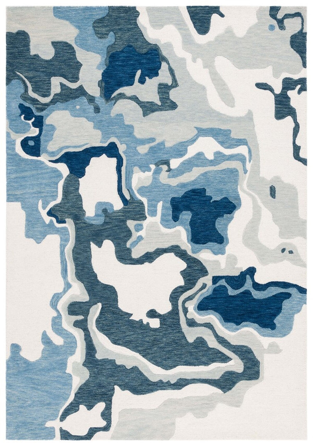 Safavieh Rodeo Drive 405 Hand Tufted Rug Ivory / Navy 8' x 10'