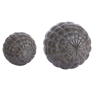 Henla Set of 2 Decorative Spheres - Zen-Inspired Table Décor for Boho Interiors & Relaxed Spaces