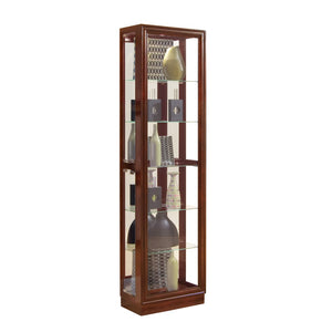 Pulaski Furniture Tall Traditional 5 Shelf Curio Cabinet in Cherry Brown 21000-PULASKI 21000-PULASKI