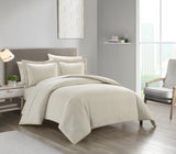 Morgan Beige King 3pc Duvet Set