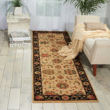 Nourison Living Treasures LI04 Persian Machine Made Loomed Indoor only Area Rug Ivory/Black 2'6" x 8' 99446669209