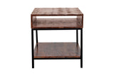 Porter Designs Lakewood Solid Acacia Wood Transitional End Table Brown 05-190-07-L003