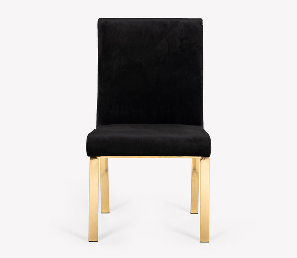 VIG Furniture Modrest Reba Modern Black Velvet & Gold Dining Chair (Set of 2) VGVCB0258G-BLK