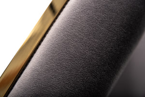 VIG Furniture Modrest Reba Modern Grey Velvet & Gold Dining Chair (Set of 2) VGVCB0258G-GRY