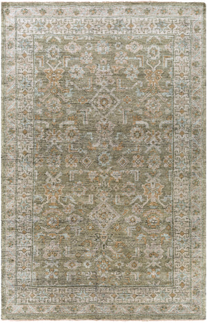 Reign REG-2303 Traditional NZ Wool Rug REG2303-69 Sage, Camel, Saffron, Grass Green, Beige, Black 100% NZ Wool 6' x 9'
