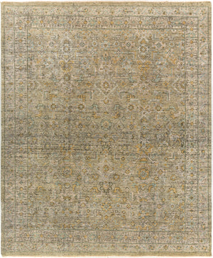 Reign REG-2303 Traditional NZ Wool Rug REG2303-912 Sage, Camel, Saffron, Grass Green, Beige, Black 100% NZ Wool 9' x 12'