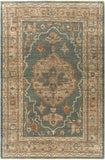 Reign REG-2304 Traditional NZ Wool Rug REG2304-69 Dark Green, Khaki, Tan, Dark Brown, Camel 100% NZ Wool 6' x 9'