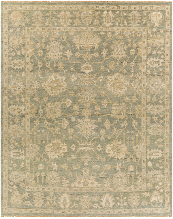 Reign REG-2306 Traditional NZ Wool Rug REG2306-912 Dark Green, Khaki, Cream, Tan, Wheat 100% NZ Wool 9' x 12'