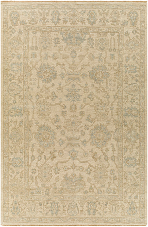 Reign REG-2307 Traditional NZ Wool Rug REG2307-69 Sage, Camel, Tan, Beige 100% NZ Wool 6' x 9'