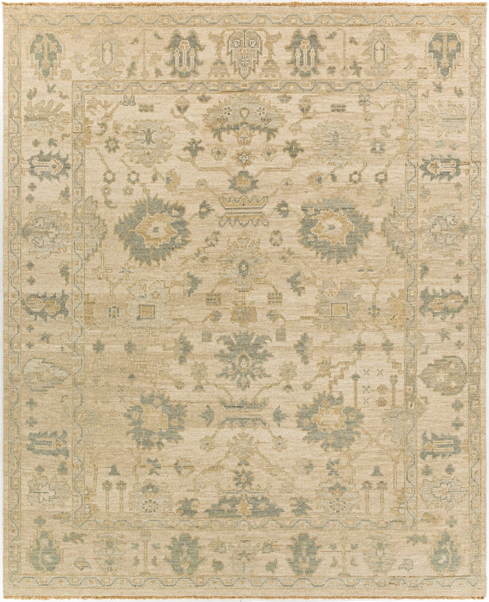 Reign REG-2307 Traditional NZ Wool Rug REG2307-912 Sage, Camel, Tan, Beige 100% NZ Wool 9' x 12'