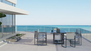 VIG Furniture Renava Wake - Modern Dark Charcoal Outdoor Dining Table VGGEMONTALK-CH-GRY-2