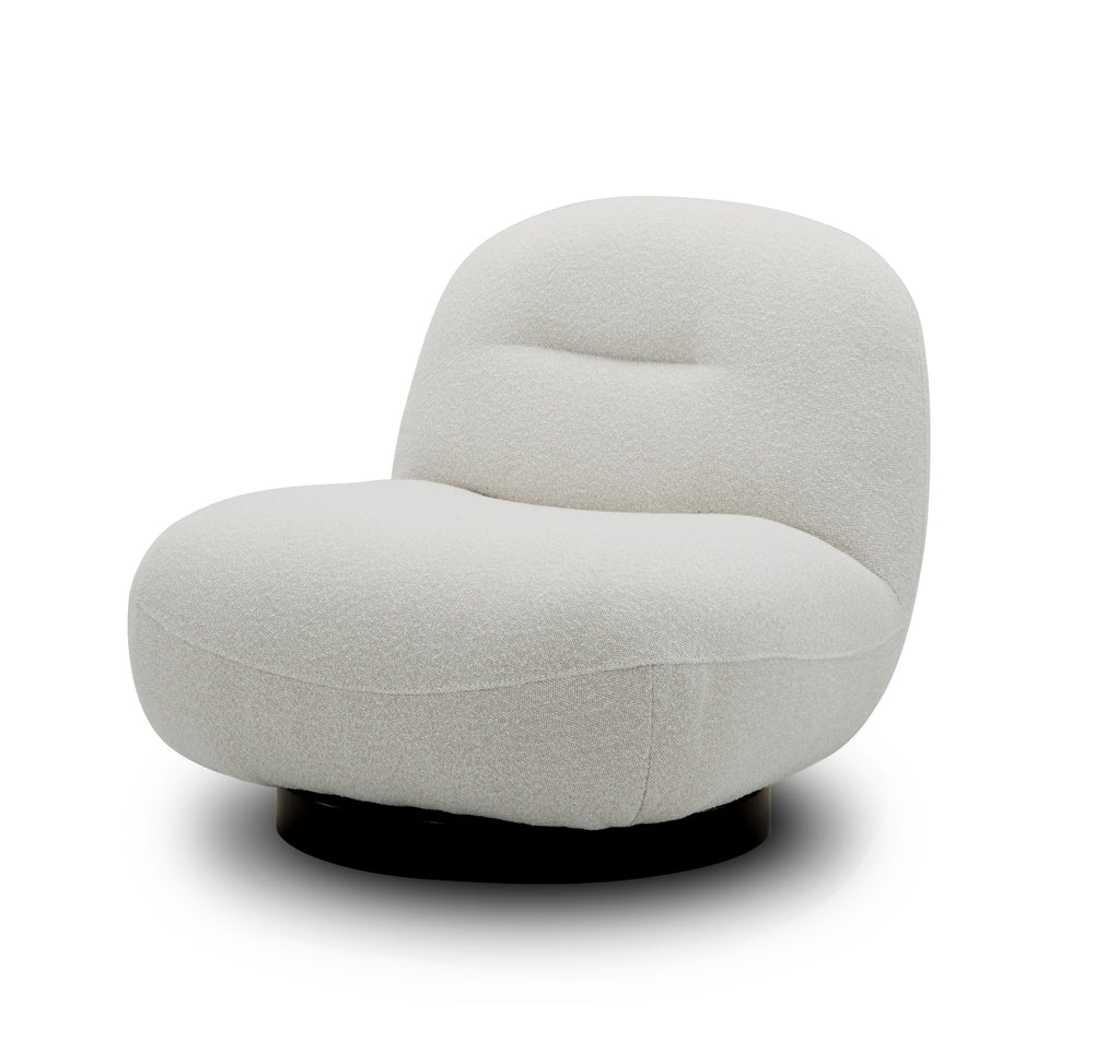 VIG Furniture Modrest Renee - Modern Cream Fabric Swivel Chair VGKK-KFA1157-C-CH
