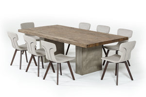 VIG Furniture Modrest Renzo Modern Oak & Concrete 79" Dining Table VGGRRENZO-79