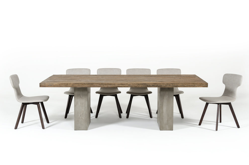 VIG Furniture Modrest Renzo Modern Oak & Concrete 79" Dining Table VGGRRENZO-79