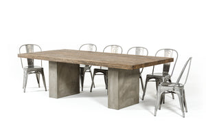 VIG Furniture Modrest Renzo Modern Oak & Concrete 79" Dining Table VGGRRENZO-79
