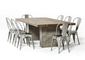 VIG Furniture Modrest Renzo Modern Oak & Concrete 79" Dining Table VGGRRENZO-79