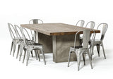 VIG Furniture Modrest Renzo Modern Oak & Concrete Dining Table VGGRRENZO