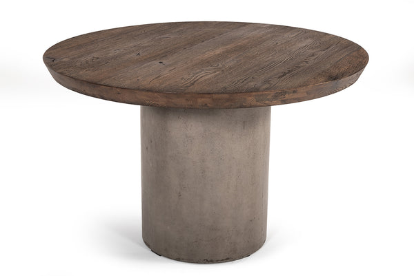 VIG Furniture Modrest Renzo Modern Round Oak & Concrete Dining Table VGGR649320