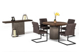 VIG Furniture Modrest Renzo Modern Round Oak & Concrete Dining Table VGGR649320