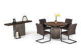 VIG Furniture Modrest Renzo Modern Round Oak & Concrete Dining Table VGGR649320