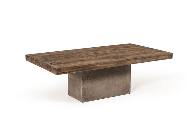VIG Furniture Modrest Renzo Modern Oak & Concrete Coffee Table VGGR649245
