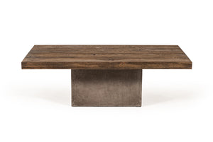 VIG Furniture Modrest Renzo Modern Oak & Concrete Coffee Table VGGR649245