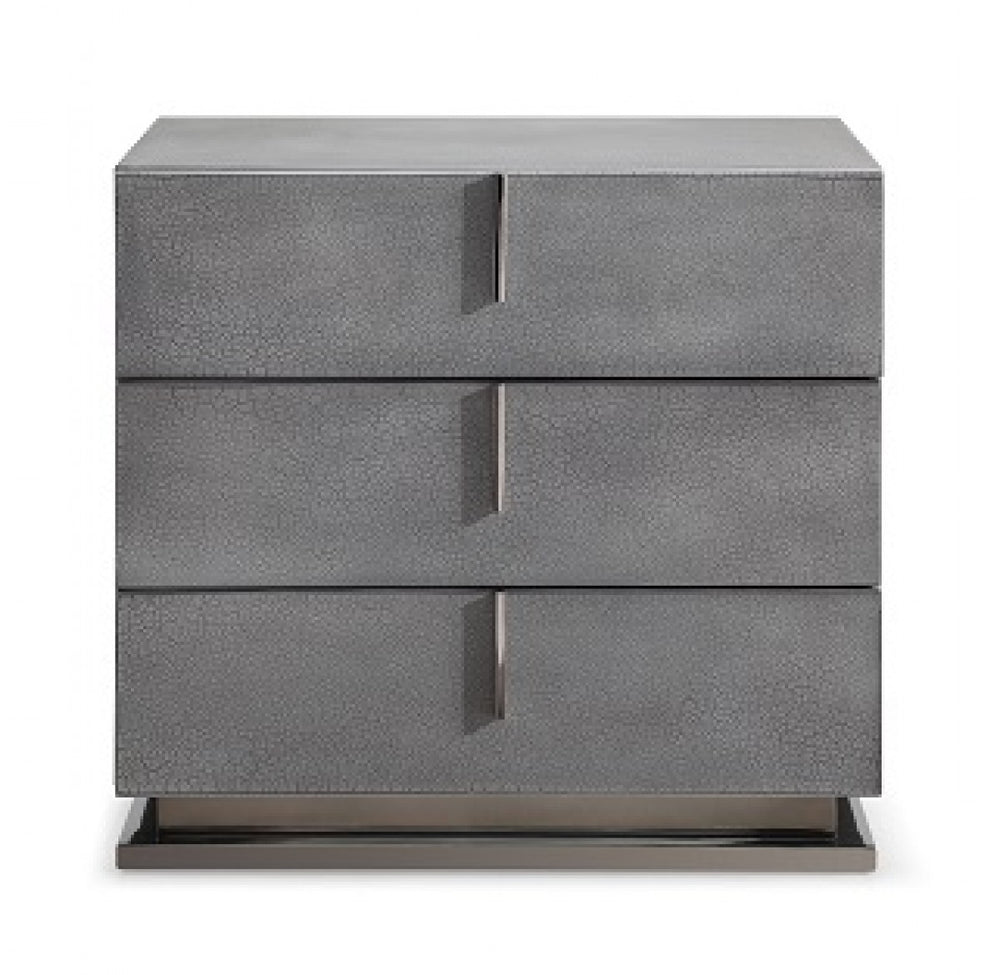 VIG Furniture Modrest Buckley Modern Cracked Grey 2-Drawer Nightstand VGVC-N2003-GRY VGVC-N2003-GRY