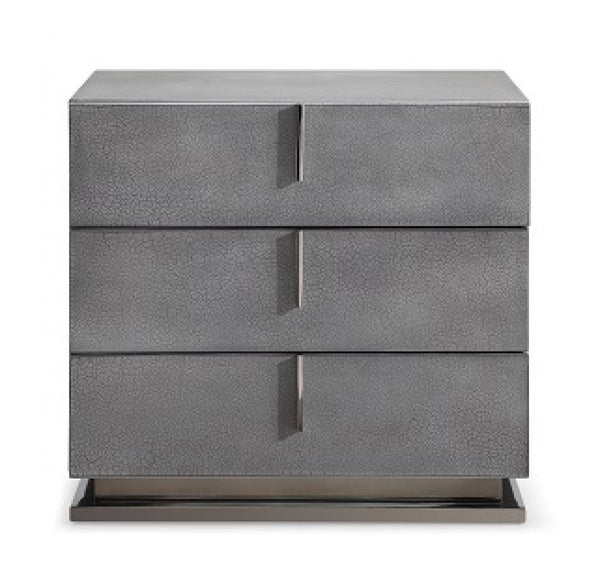 VIG Furniture Modrest Buckley Modern Cracked Grey 2-Drawer Nightstand VGVC-N2003-GRY VGVC-N2003-GRY