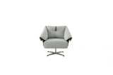 VIG Furniture Modrest Ohio - Swivel Grey and Camel Fabric Accent Chair VGOD-ZW-21094-CML-CH VGOD-ZW-21094-CML-CH