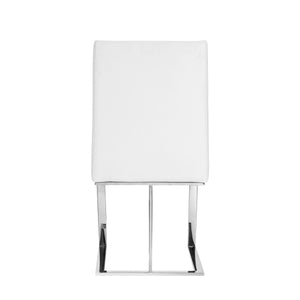 VIG Furniture Modrest Frankie - Modern White & Brushed Stainless Steel Dining Chair VGGA-6917CH-WHT-SS-DC VGGA-6917CH-WHT-SS-DC