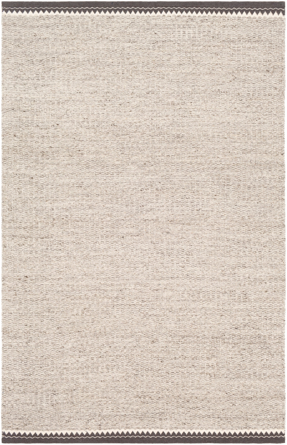 Retro RET-2300 Rustic NZ Wool, Cotton Rug RET2300-912 Light Gray, Cream, Charcoal 80% NZ Wool, 20% Cotton 9' x 12'