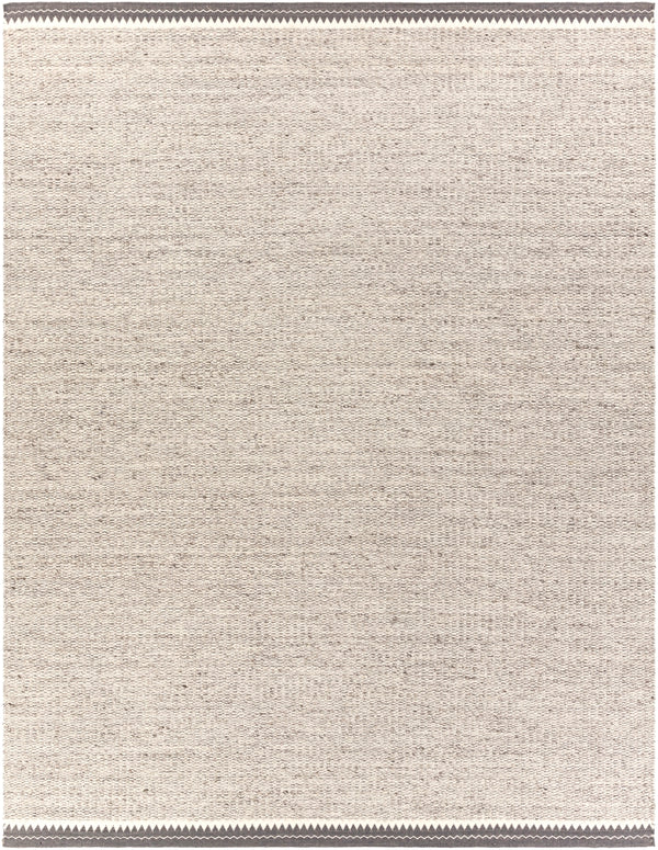 Retro RET-2300 Rustic NZ Wool, Cotton Rug RET2300-810 Light Gray, Cream, Charcoal 80% NZ Wool, 20% Cotton 8' x 10'