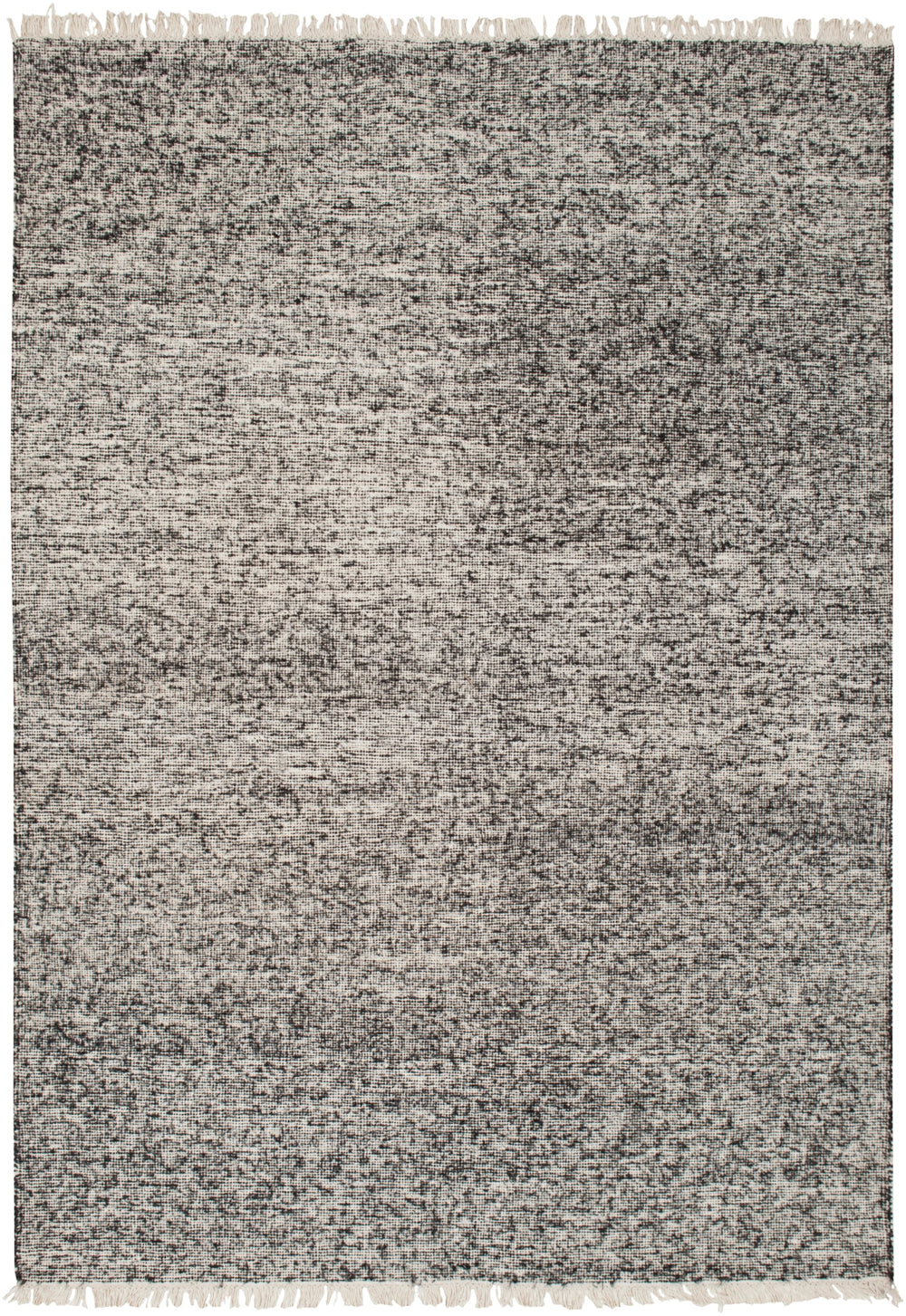 Rex REX-4000 Modern Viscose, Wool Rug REX4000-912 Black, Cream 60% Viscose, 40% Wool 9' x 12'