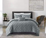 Bradley Grey Queen 8pc Comforter Set