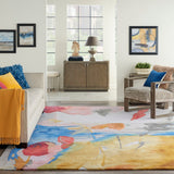 Nourison Symmetry SMM11 Contemporary Handmade Tufted Indoor Area Rug Multicolor 8'6" x 11'6" 99446034298