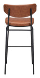 English Elm EE2768 100% Polyurethane, Plywood, Steel Modern Commercial Grade Bar Chair Set - Set of 4 Vintage Brown, Black 100% Polyurethane, Plywood, Steel