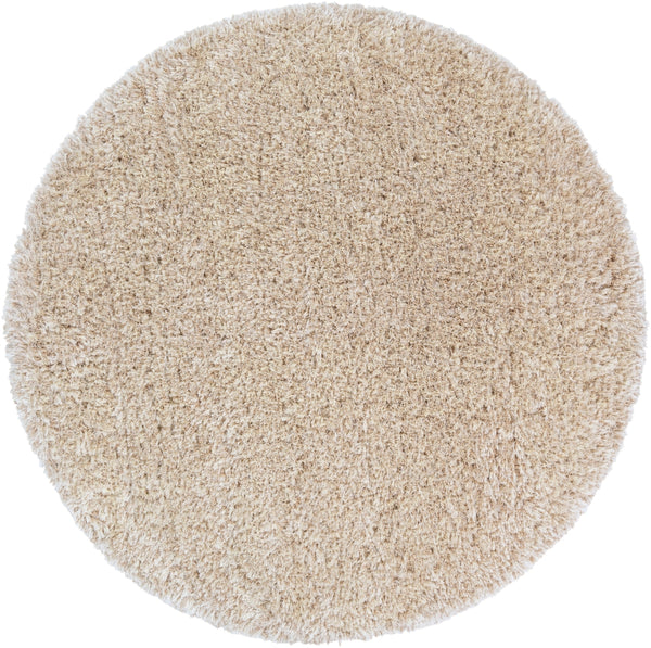 Rhapsody RHA-1002 Modern Polyester, Wool Rug RHA1002-710RD Beige 50% Polyester, 50% Wool 7'10" Round