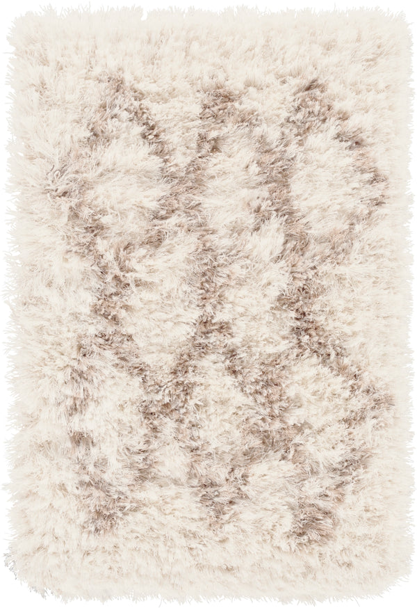 Rhapsody RHA-1007 Global Polyester, Wool Rug RHA1007-912 Cream, Taupe 50% Polyester, 50% Wool 9' x 12'10"