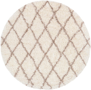 Rhapsody RHA-1007 Global Polyester, Wool Rug RHA1007-710RD Cream, Taupe 50% Polyester, 50% Wool 7'10" Round