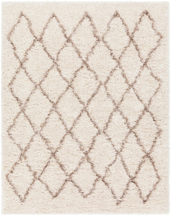 Rhapsody RHA-1007 Global Polyester, Wool Rug RHA1007-810 Cream, Taupe 50% Polyester, 50% Wool 7'10" x 10'