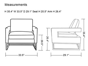 VIG Furniture Modrest Edna Modern Grey Velvet & Gold Accent Chair VGRH-RHS-AC-201-GRY