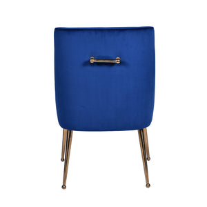 VIG Furniture Modrest Castana Modern Blue Velvet & Gold Dining Chair (Set of 2) VGRH-RHS-DC-101-BLU